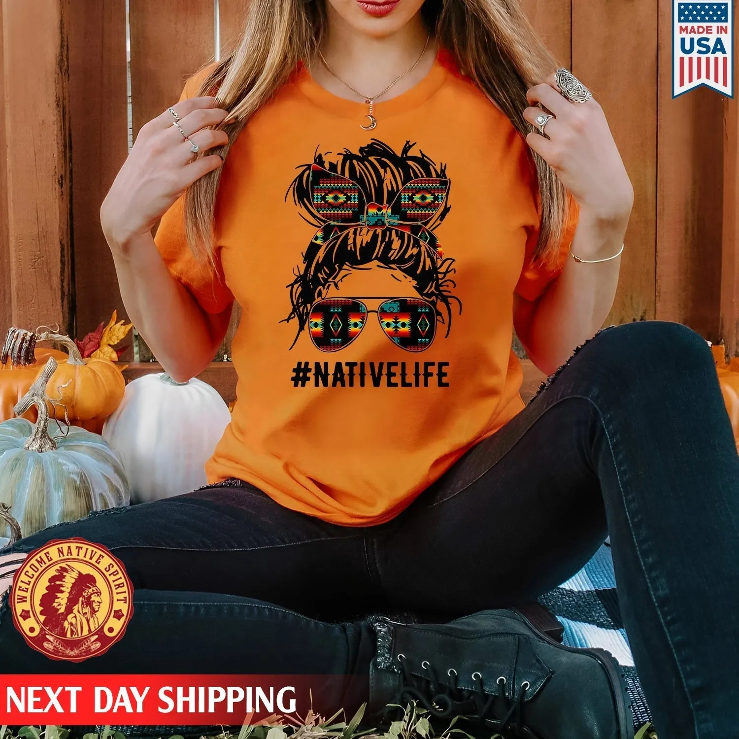 American Indian Tribe Indigenous Native Life Girl Pattern Style Native American Unisex T-Shirt/Hoodie/Sweatshirt