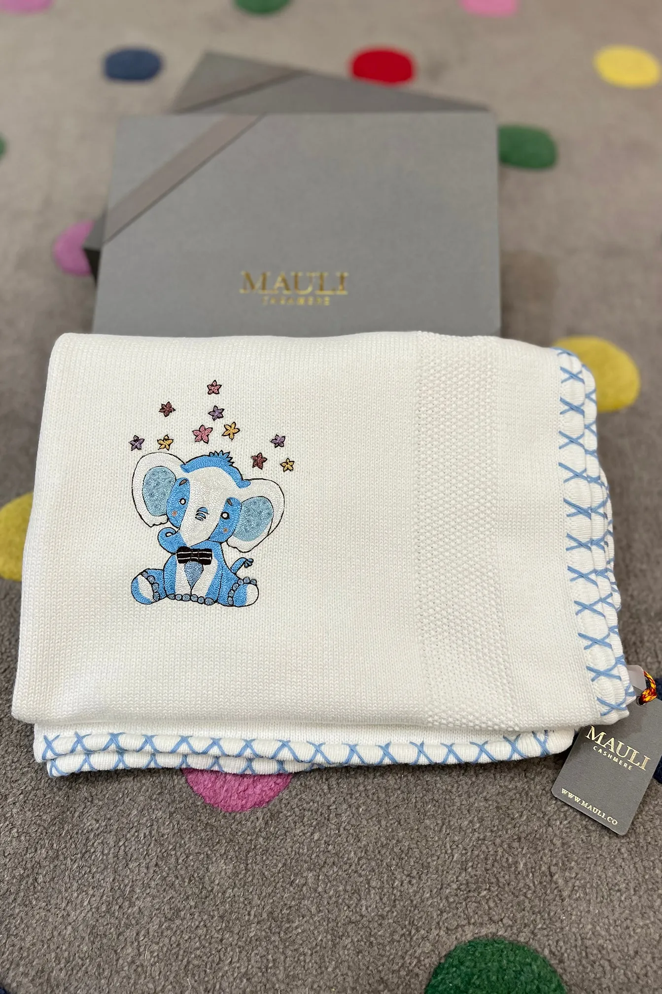 Baby Trunks & the Stars | Personalized Baby Blanket