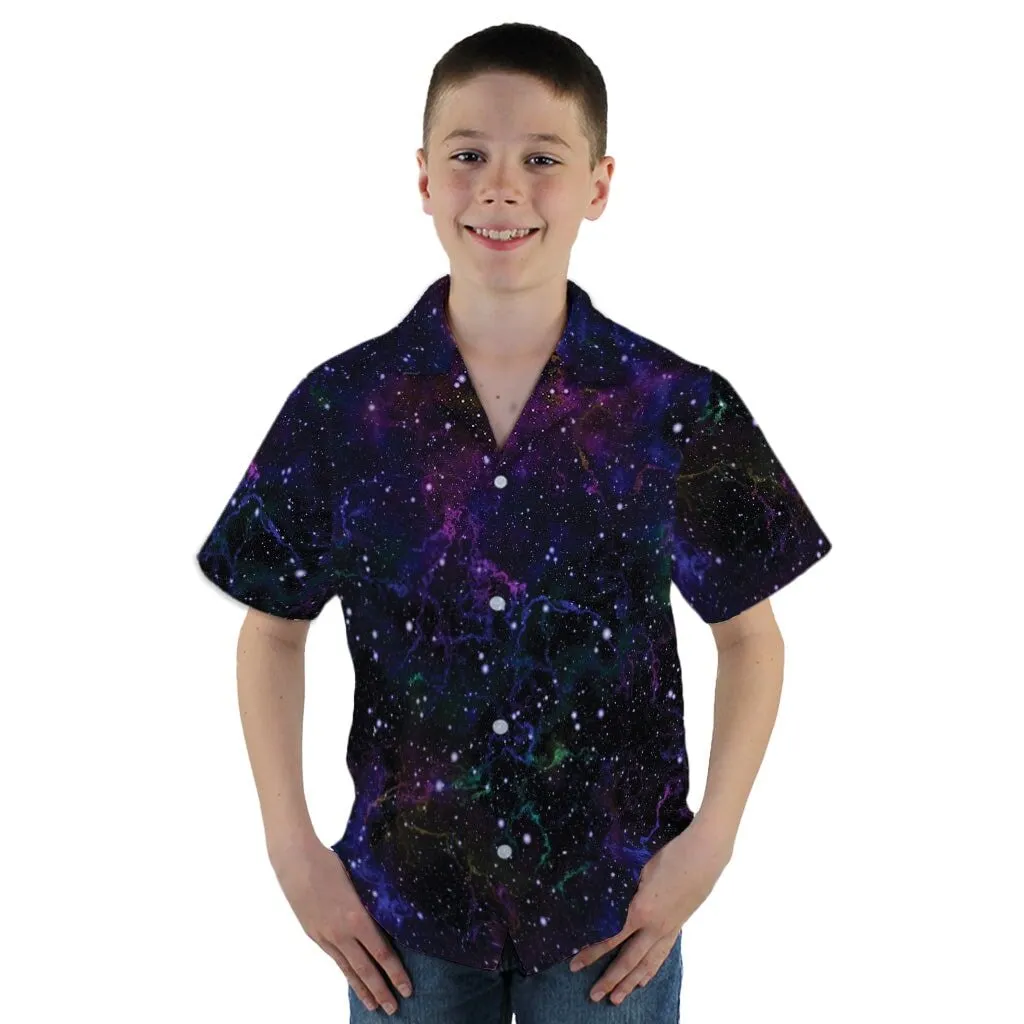 Beautiful Nebula Outer Space Youth Hawaiian Shirt