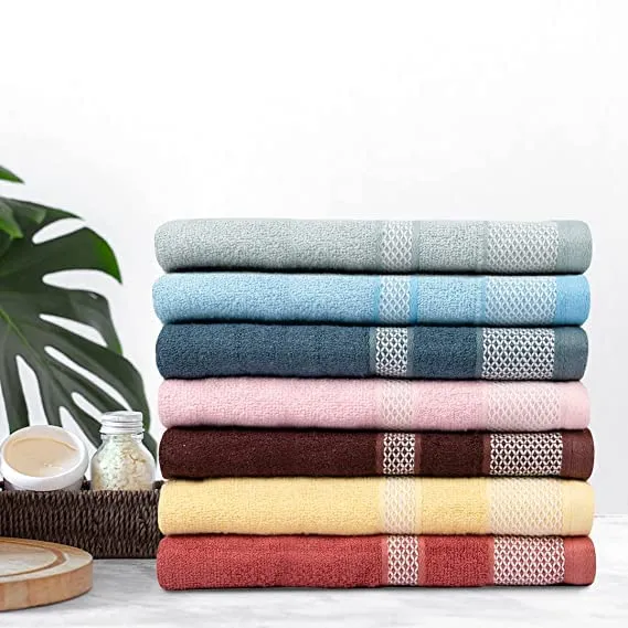 BePlush Zero Twist Bamboo Towels for Bath Large Size | Ultra Soft, Highly Absorbent,Quick Dry, Anti Bacterial Bamboo Bath Towel for Men & Women || 450 GSM, 29 x 59 Inches (2, Pink & Grey)