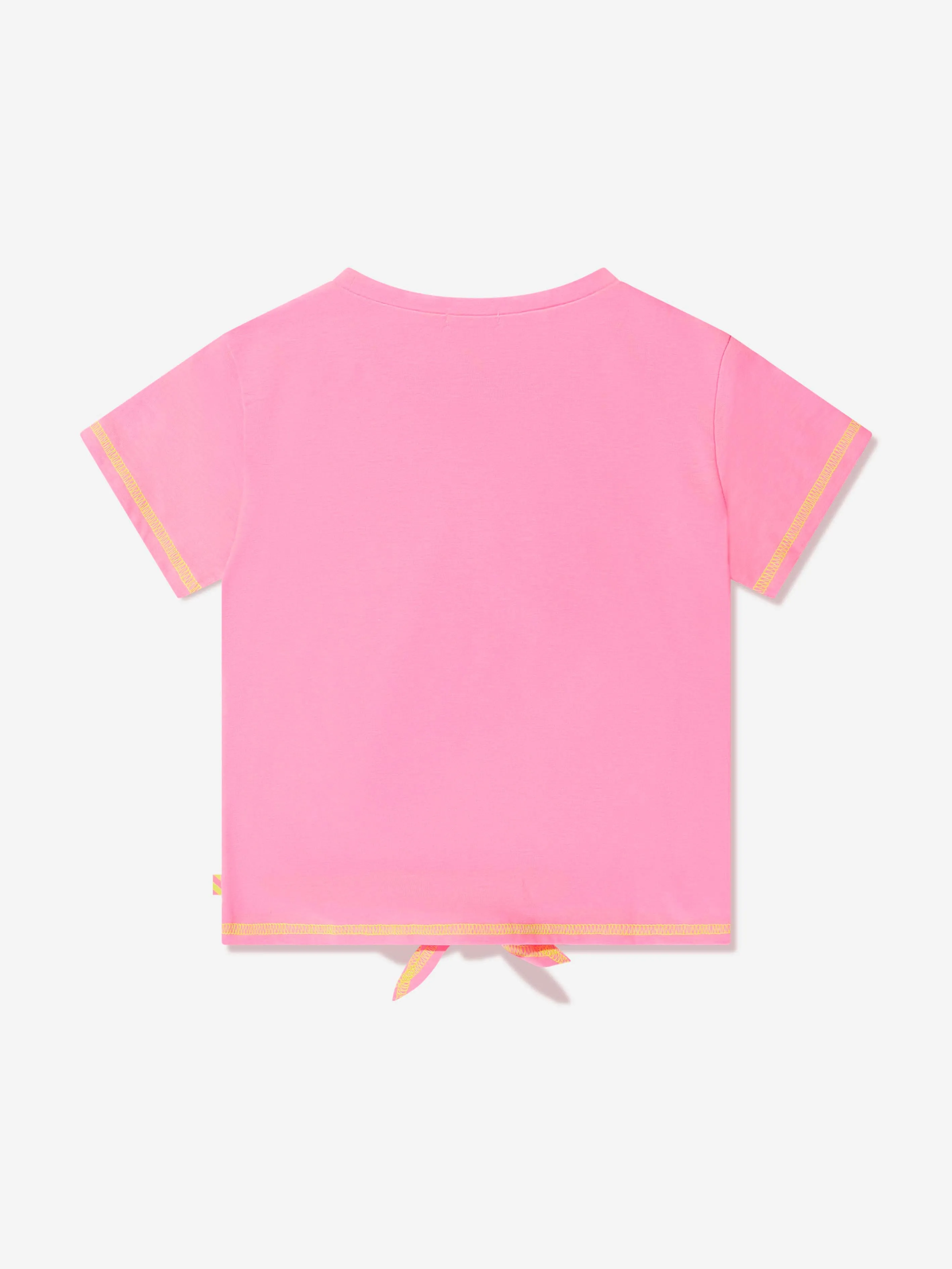 Billieblush Girls Tie Front T-Shirt in Pink