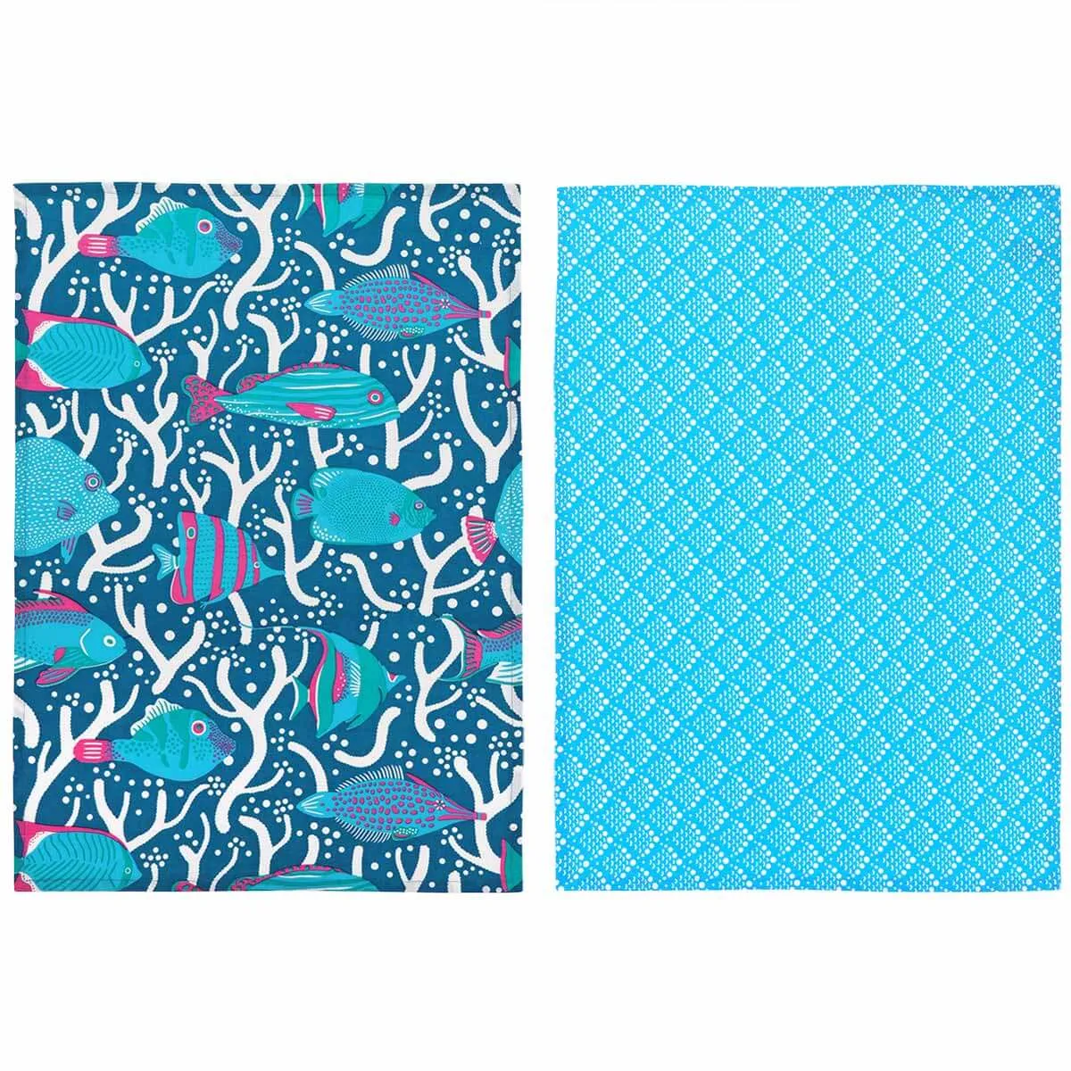 Blue Ocean Reef Tea Towel Set