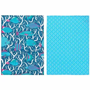 Blue Ocean Reef Tea Towel Set