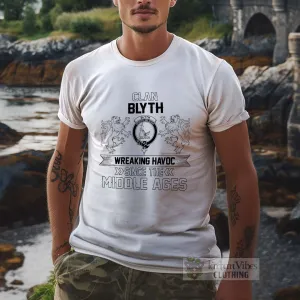 Blyth Family Crest 2D Cotton Men's T-Shirt Wreaking Havoc Style