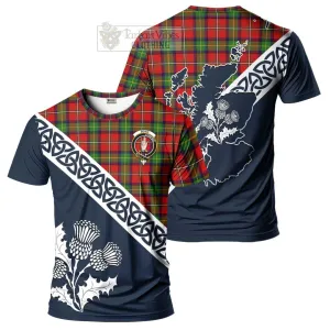 Boyd Tartan T-Shirt Featuring Thistle and Scotland Map