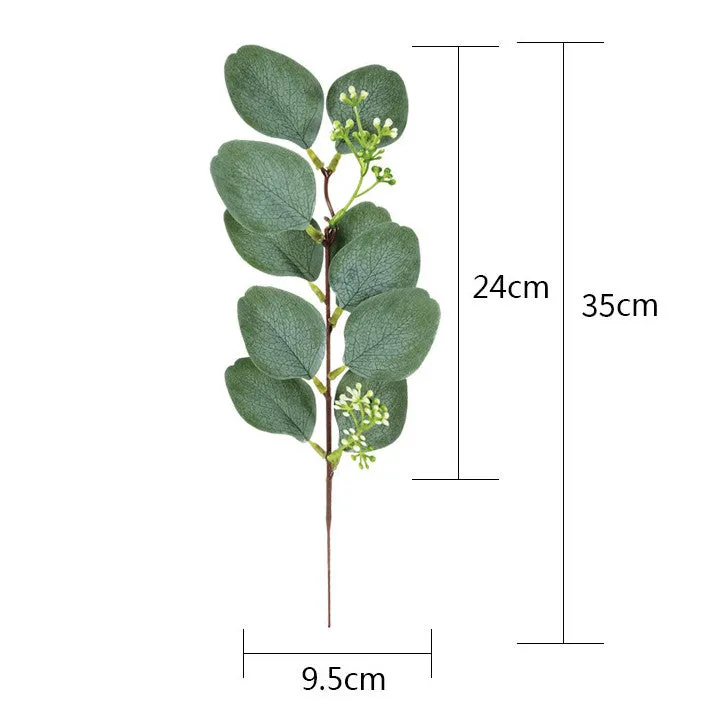 Bulk 13.7" 10 Pcs Fake Eucalyptus Leaves Stems Plant Wholesale