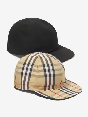 Burberry Kids Reversible Cap in Black