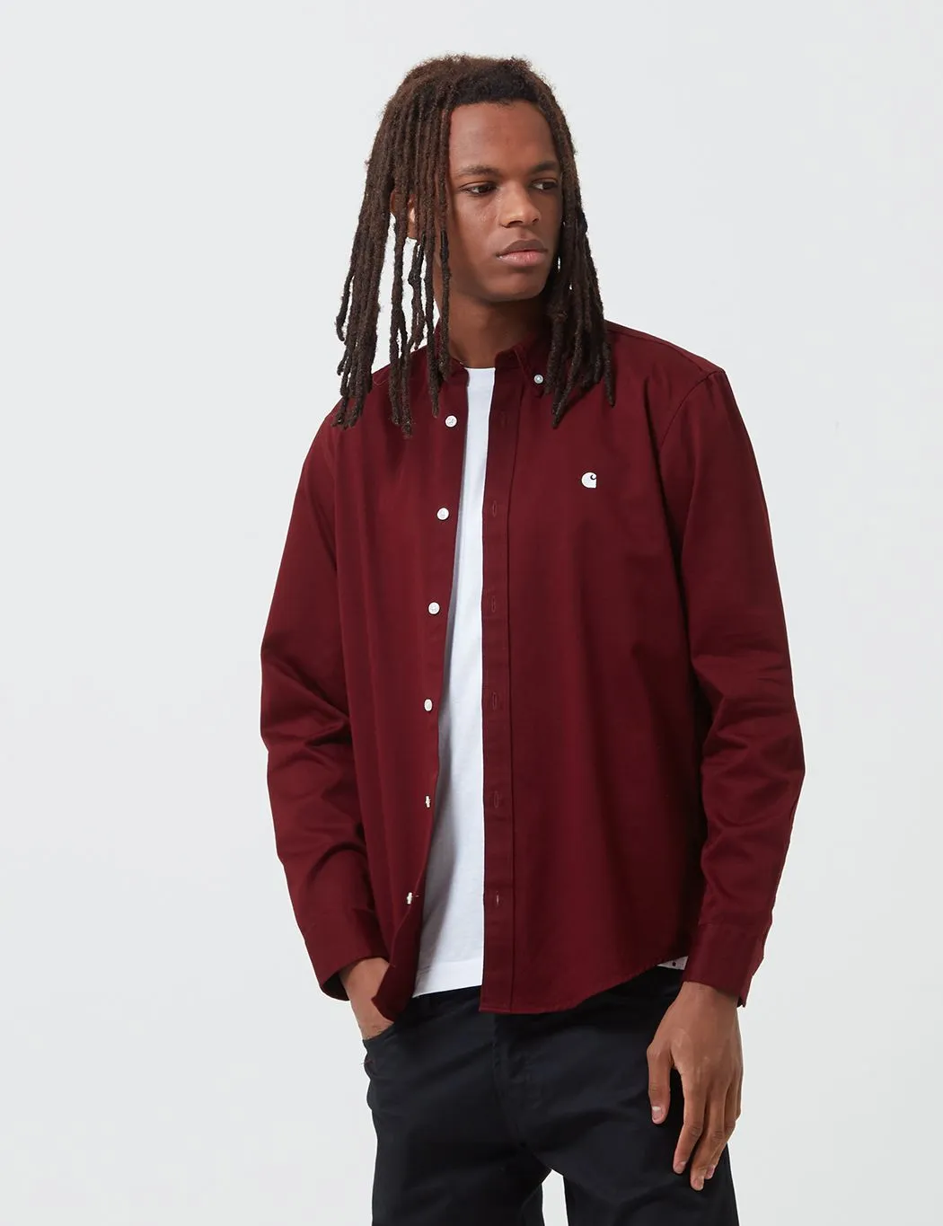 Carhartt-WIP Madison Shirt - Bordeaux/Wax