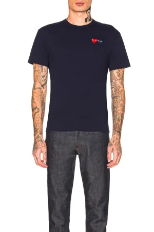 Comme des Garçons Double Emblem T-shirt, navy blue