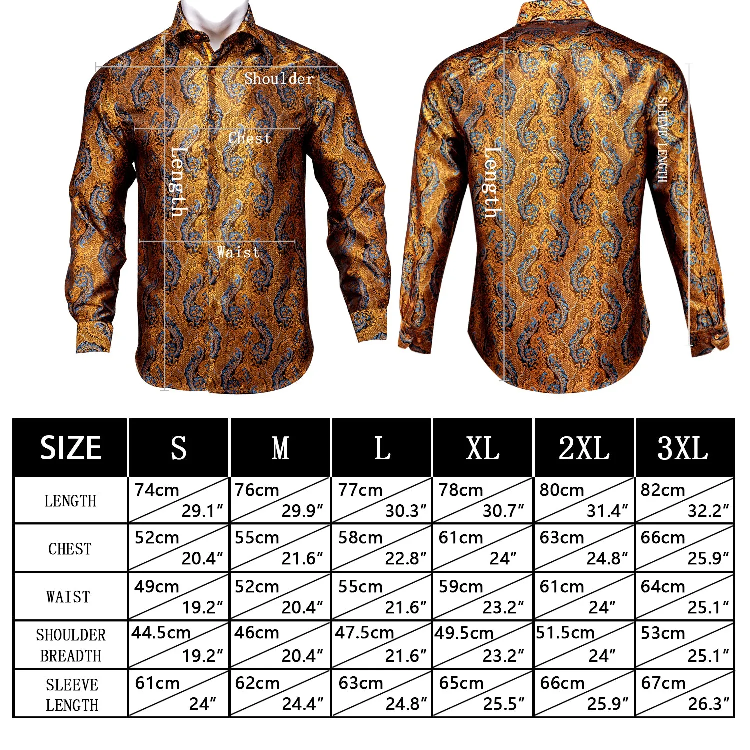 Copper Black Red Paisley Shirt