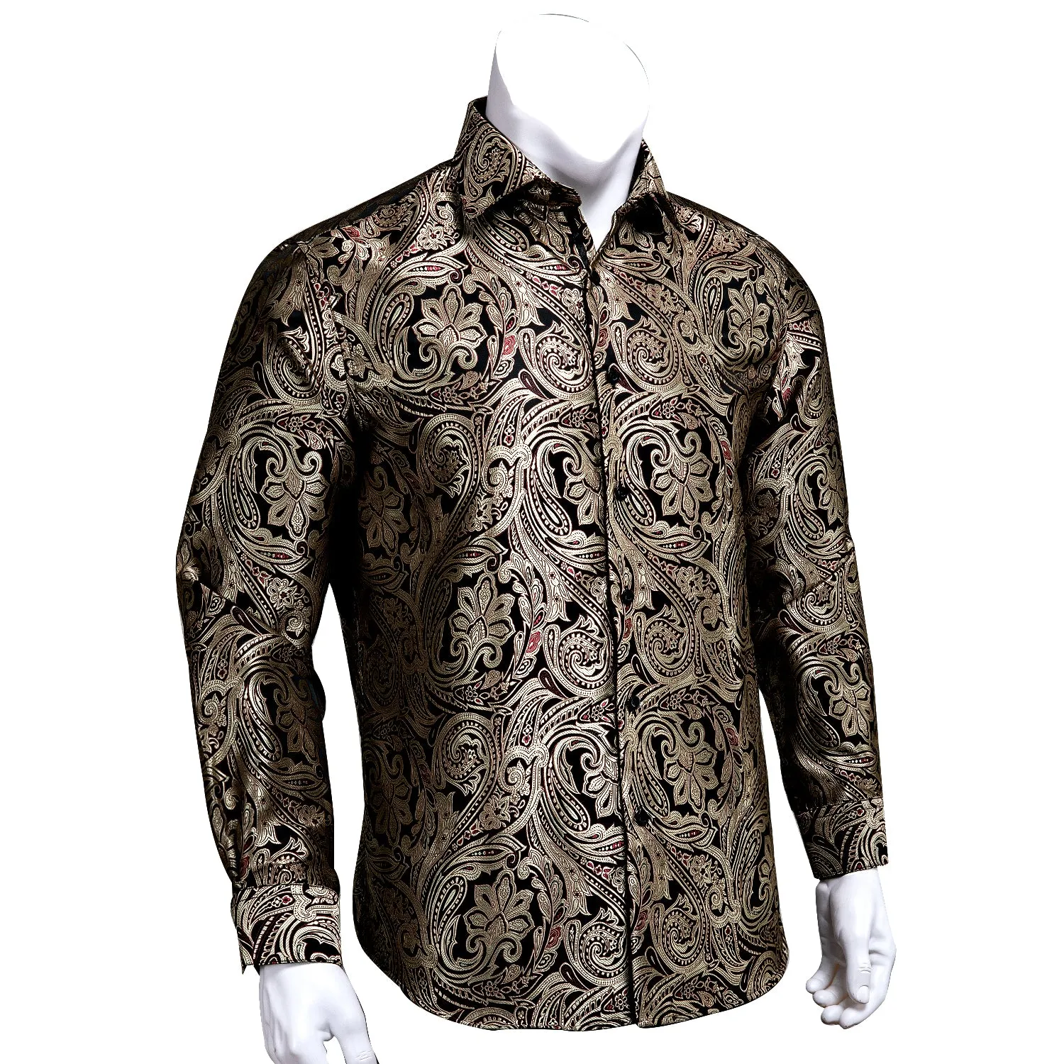 Copper Black Red Paisley Shirt