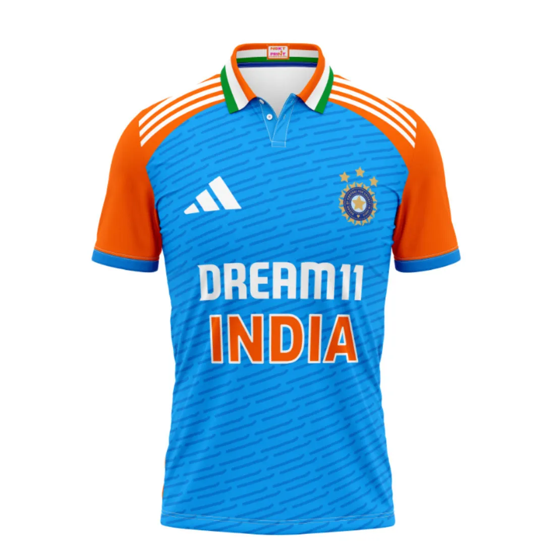 Customised India Cricket Name and Number Printed Jersey 2024.