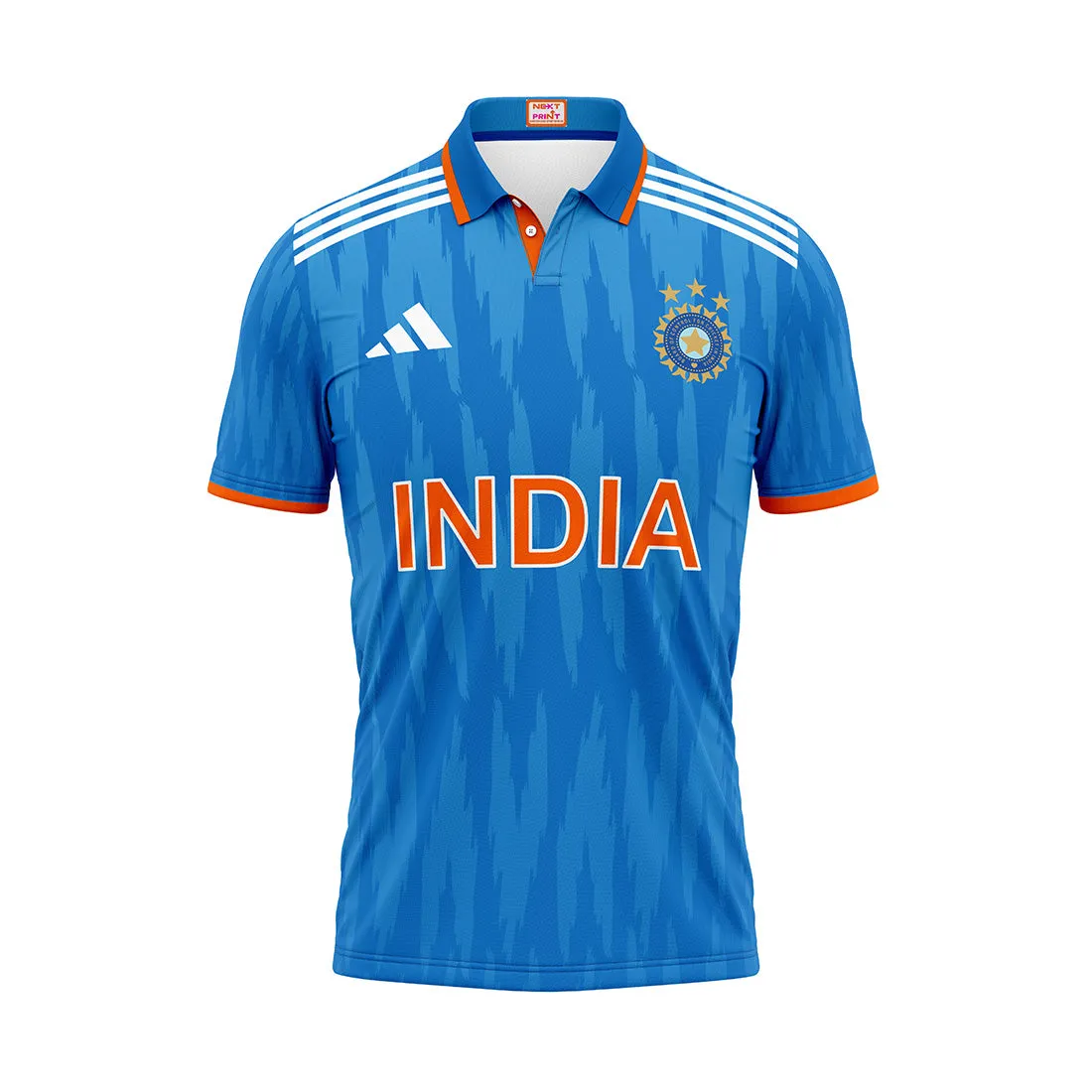 Customised India Cricket ODI Jersey With Name,College Name and Number Printed.