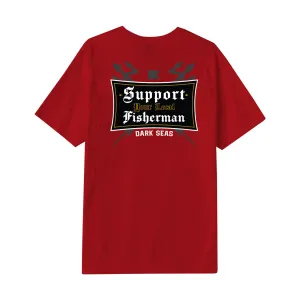 Dark Seas Men's Authorized-Pkt Tee Red T-Shirts