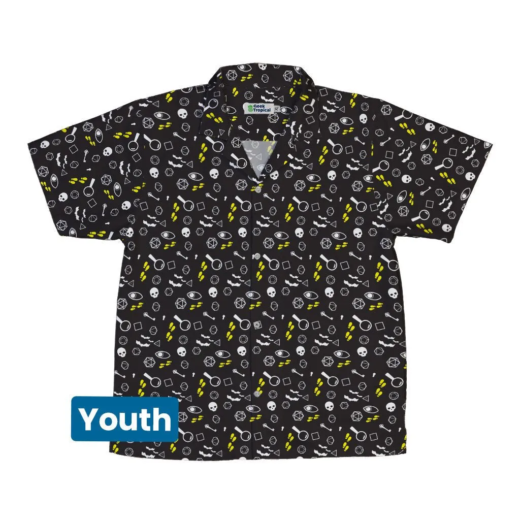 Dnd Horror Mystery Youth Hawaiian Shirt