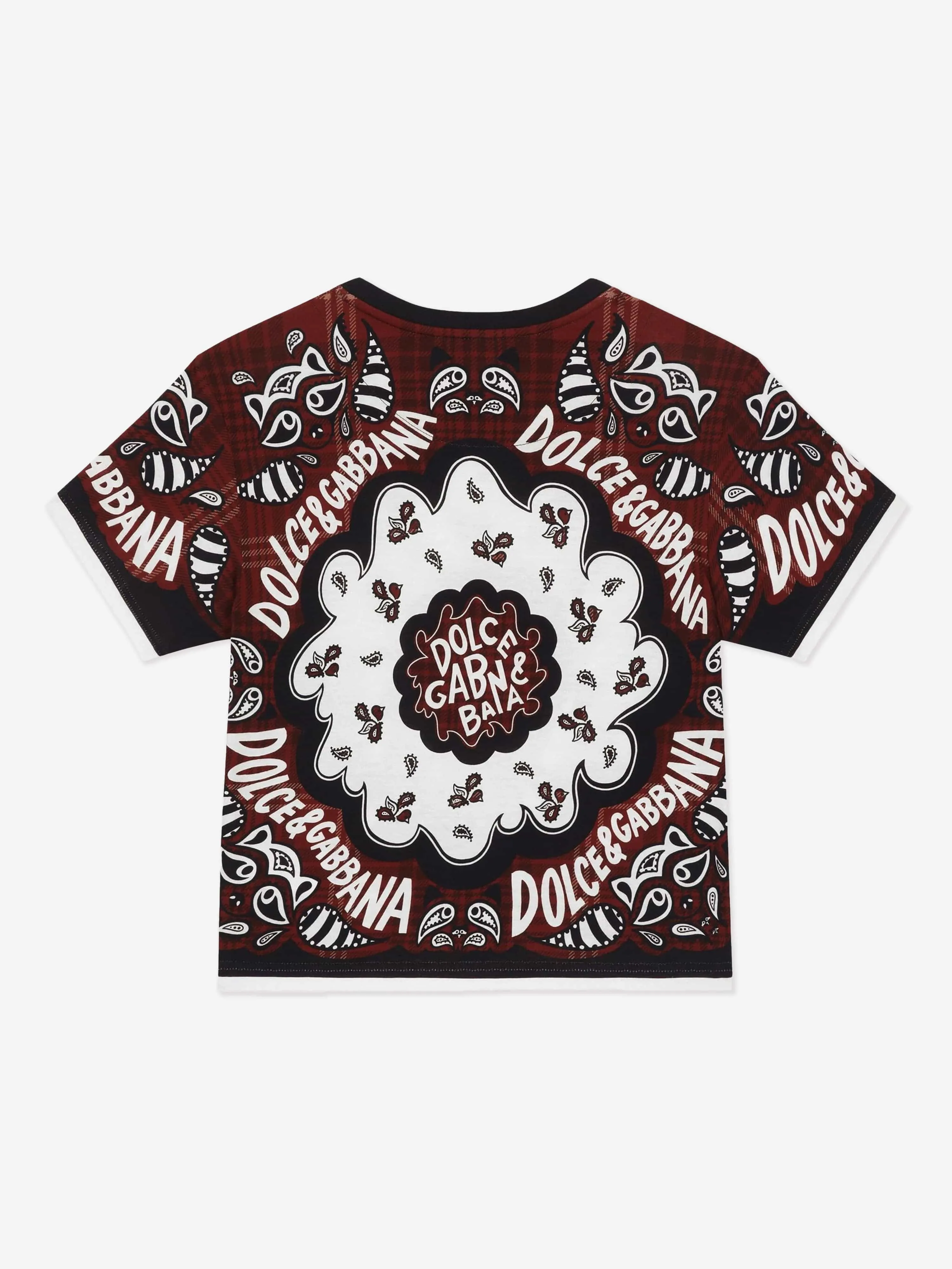 Dolce & Gabbana Boys Bandana Print T-Shirt in Multicolour