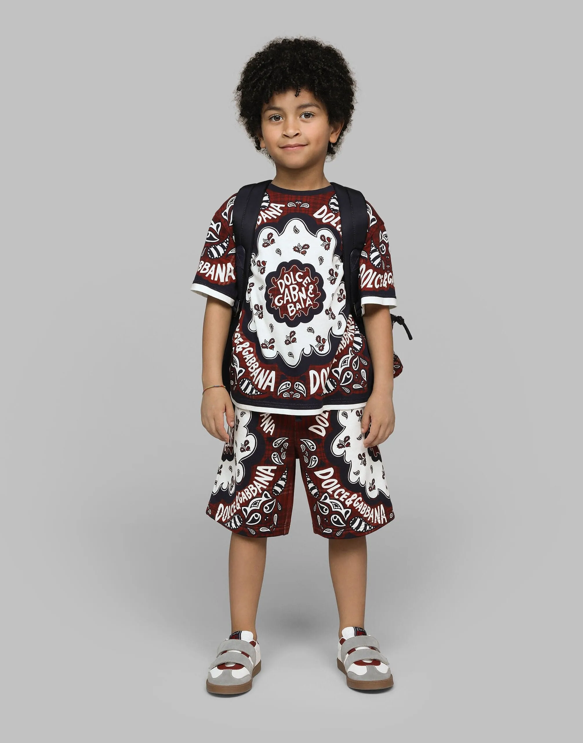 Dolce & Gabbana Boys Bandana Print T-Shirt in Multicolour