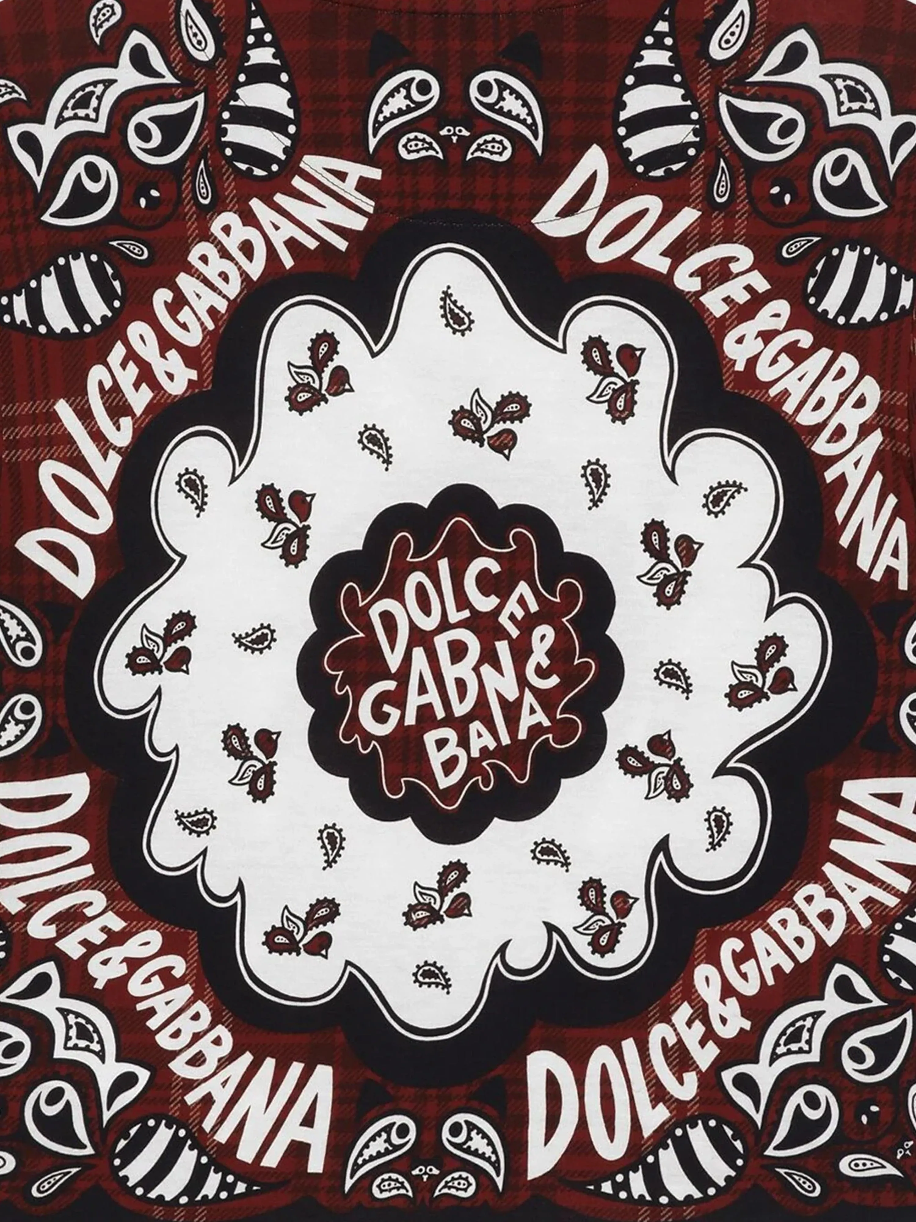 Dolce & Gabbana Boys Bandana Print T-Shirt in Multicolour