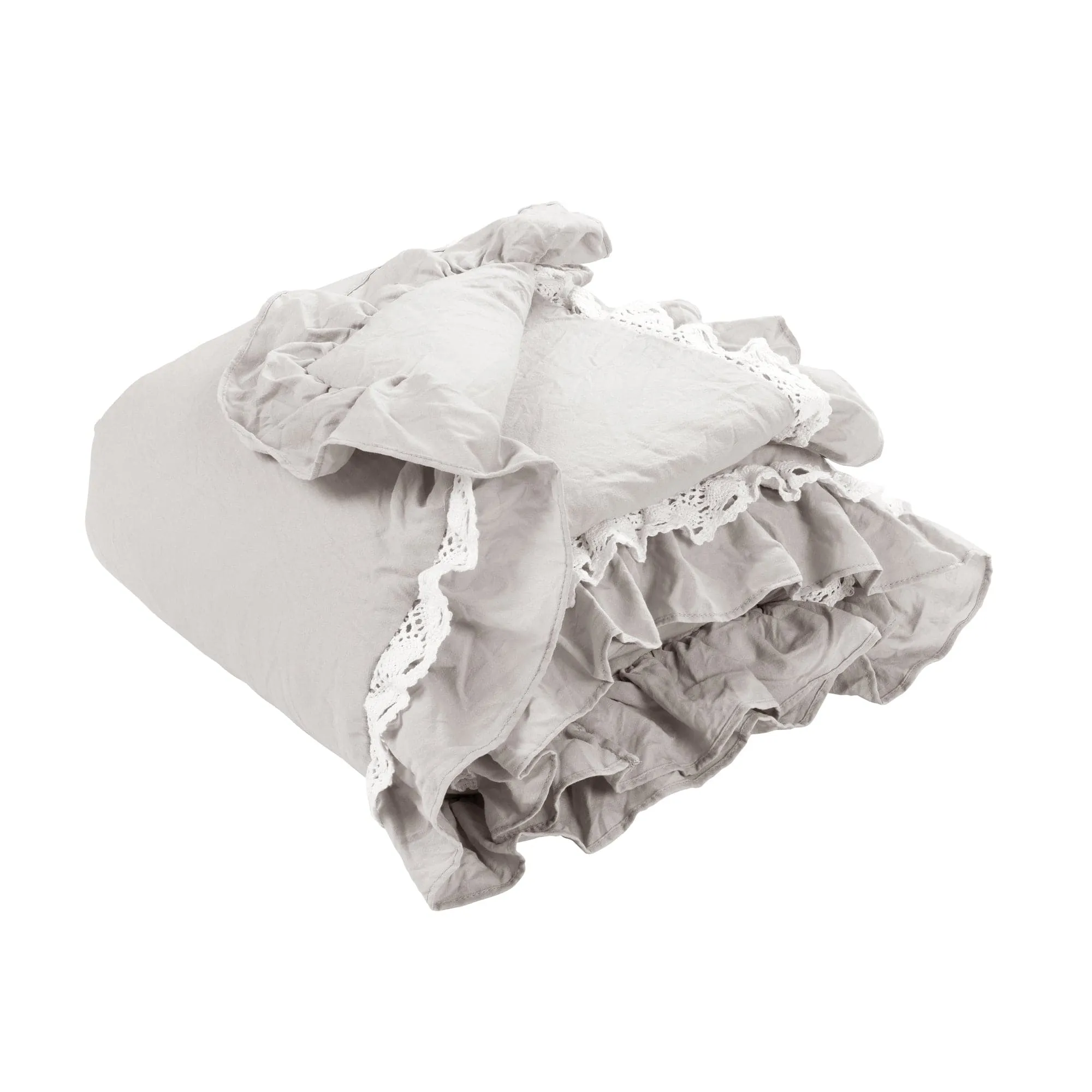 Ella Ruffle Lace Throw Blanket