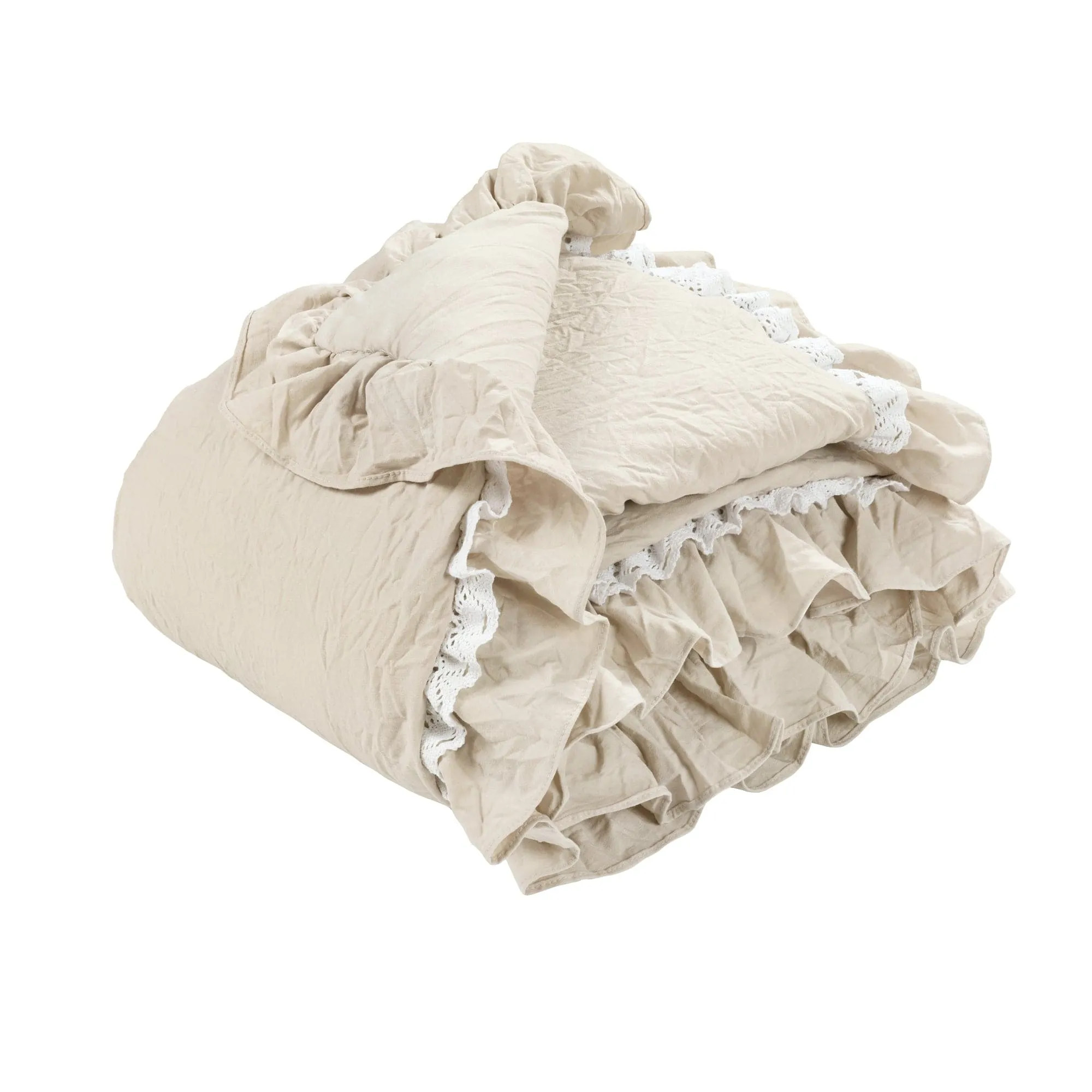 Ella Ruffle Lace Throw Blanket