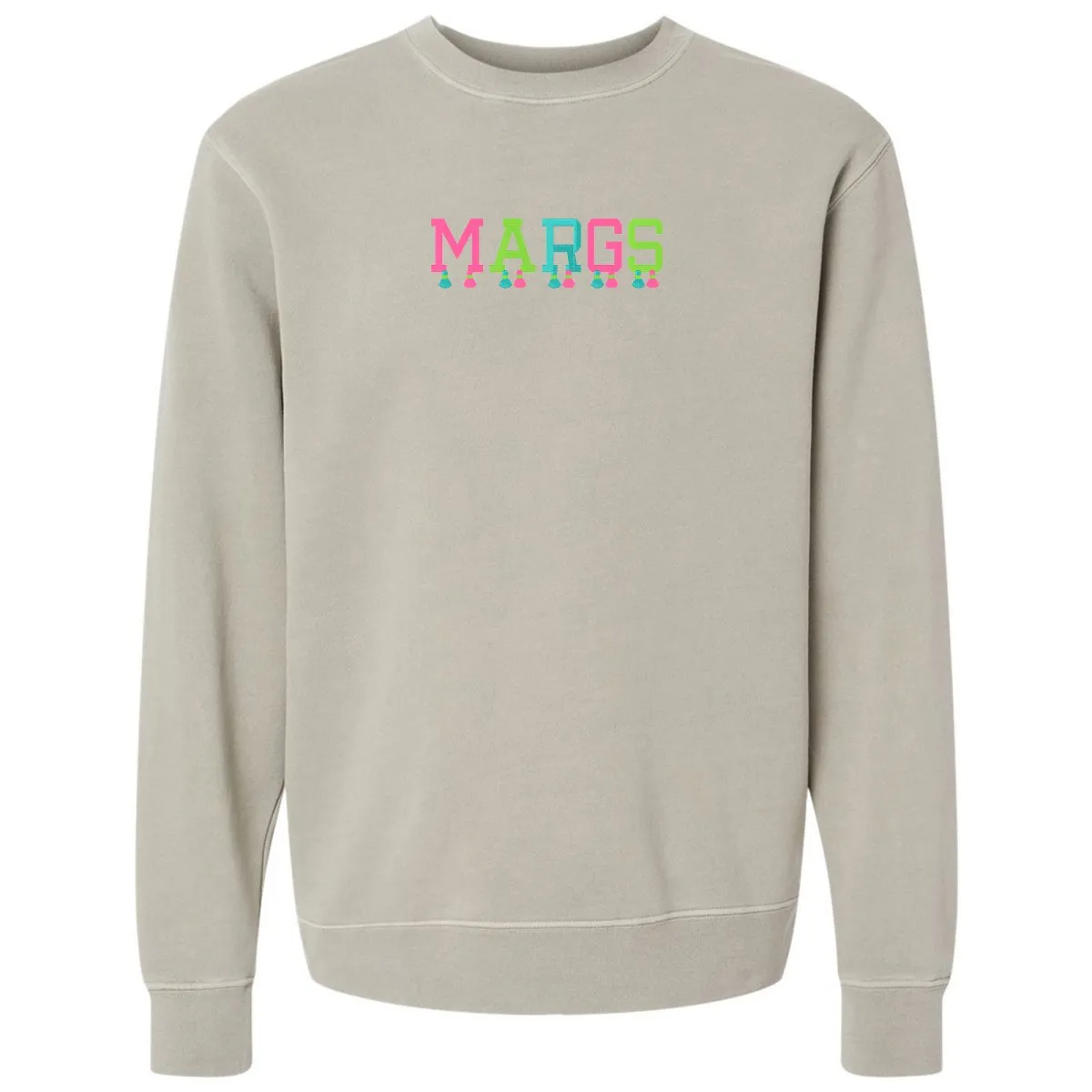 Embroidered Tasseled 'Margs' Cozy Crew