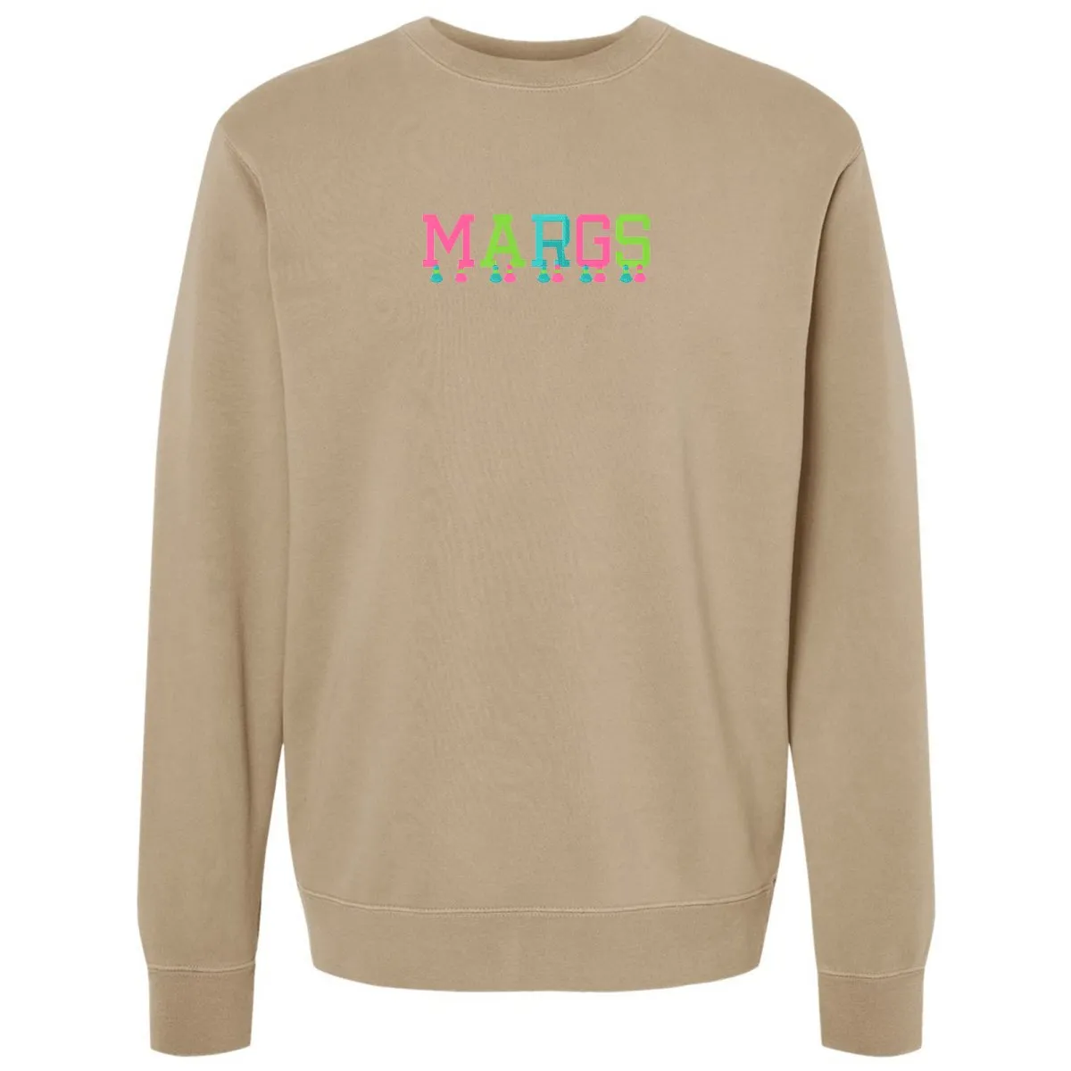 Embroidered Tasseled 'Margs' Cozy Crew