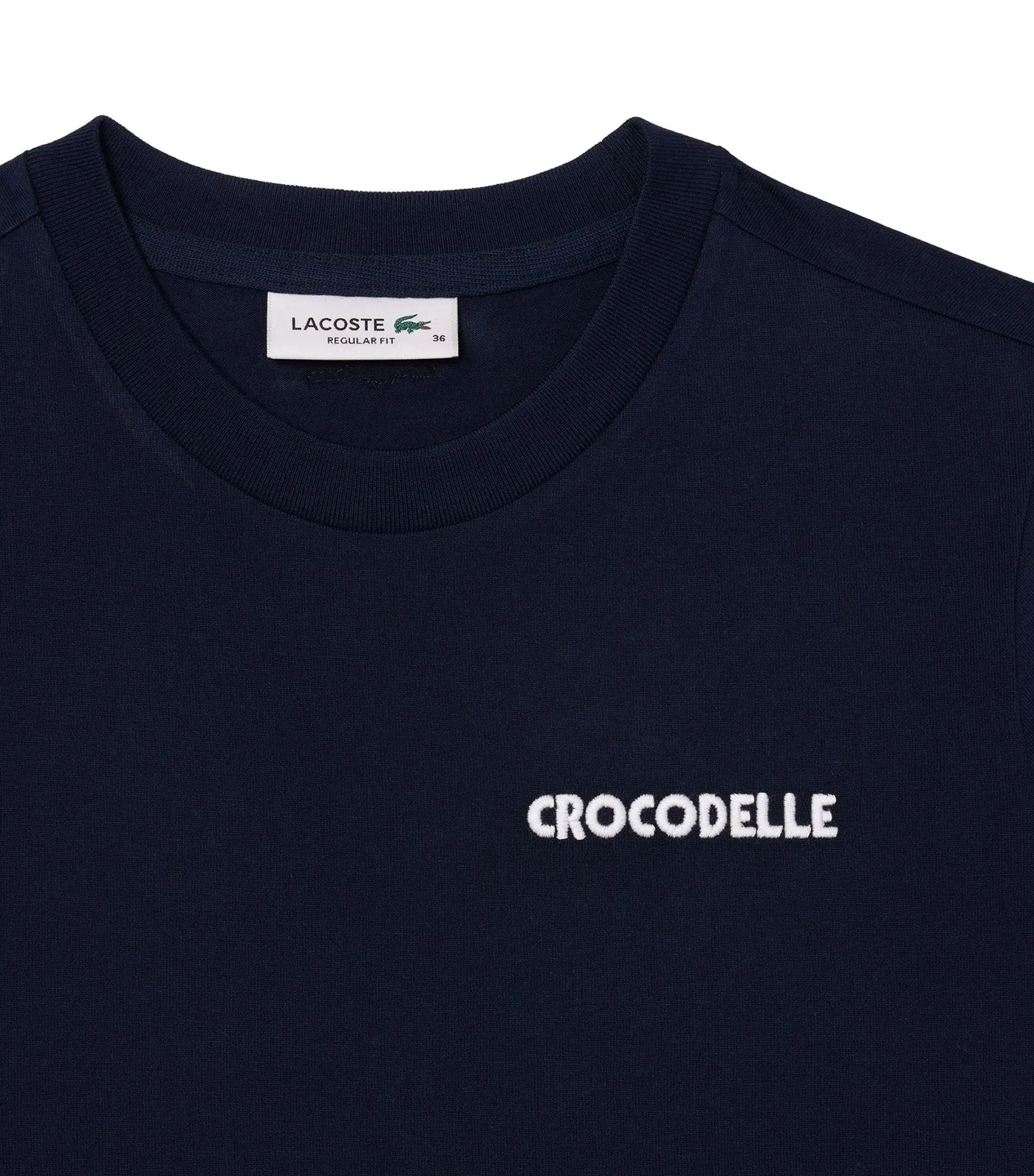 Embroidery Detail Jersey T-shirt Navy Blue