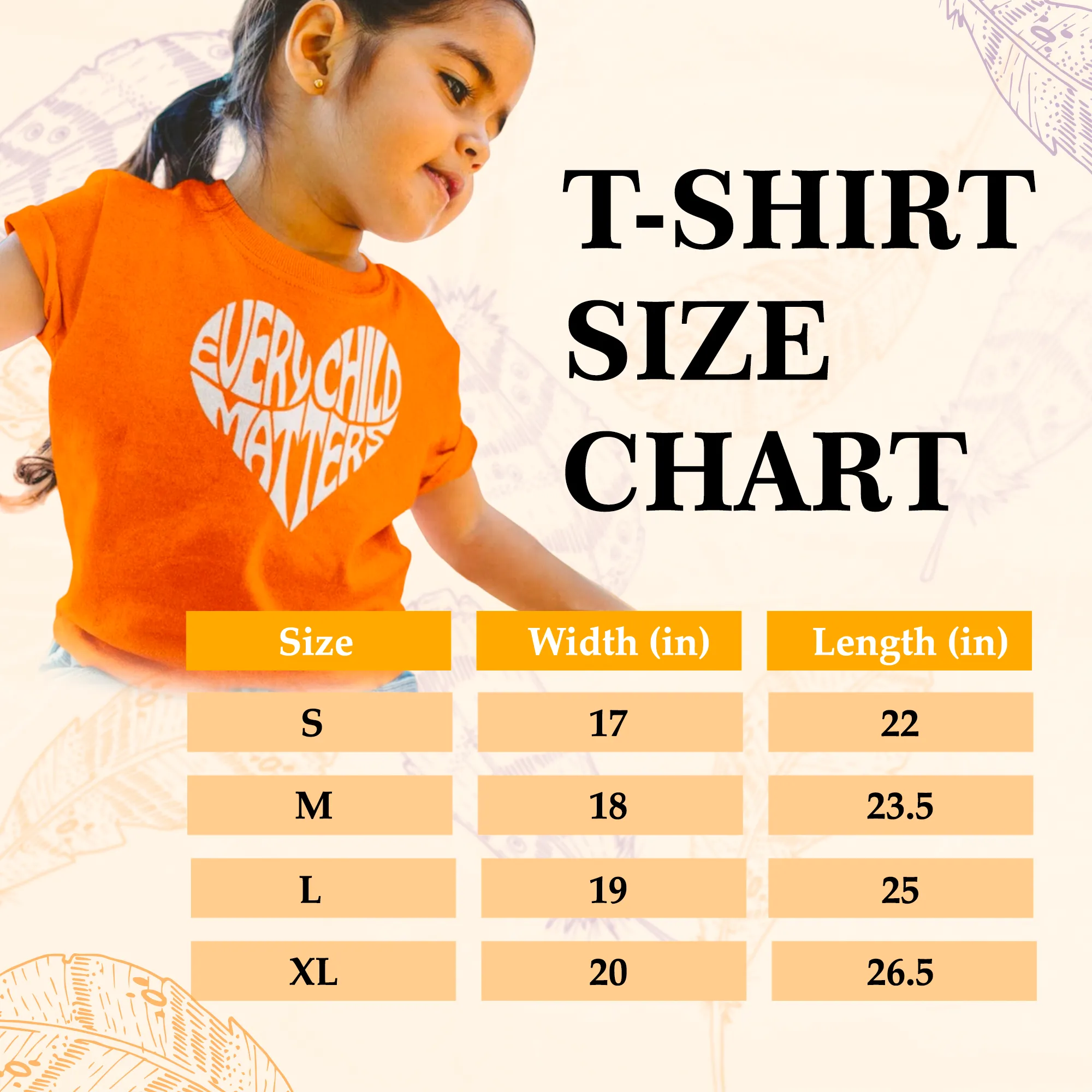 Every Child Matters  Grandma With Grandniece Orange Indigenous Unisex Back T-Shirt/Hoodie/Sweatshirt