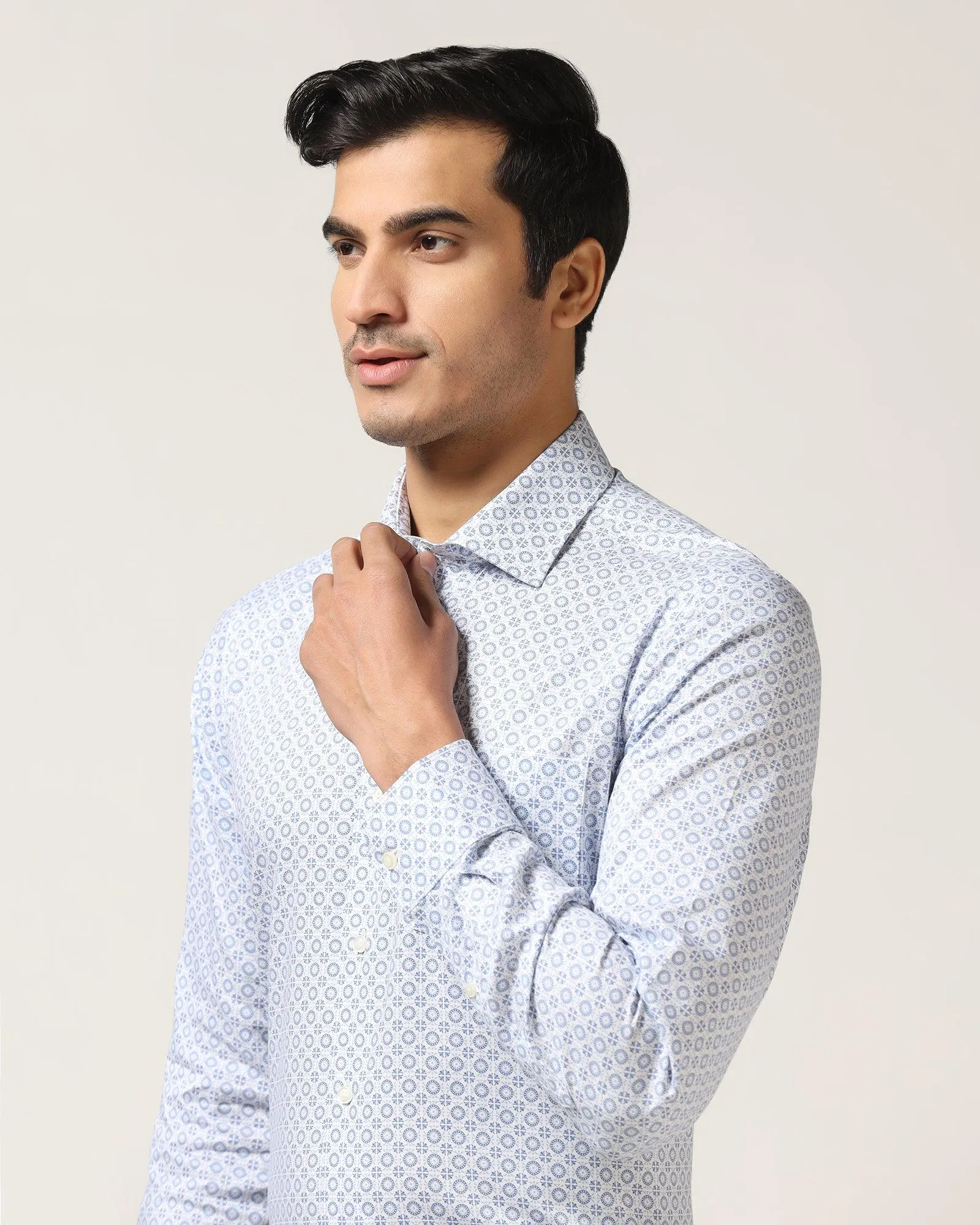 Formal Blue Solid Shirt - Kae