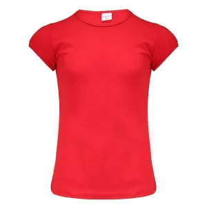 GIRLS RED PLAIN T-SHIRT