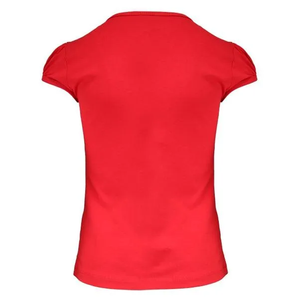 GIRLS RED PLAIN T-SHIRT