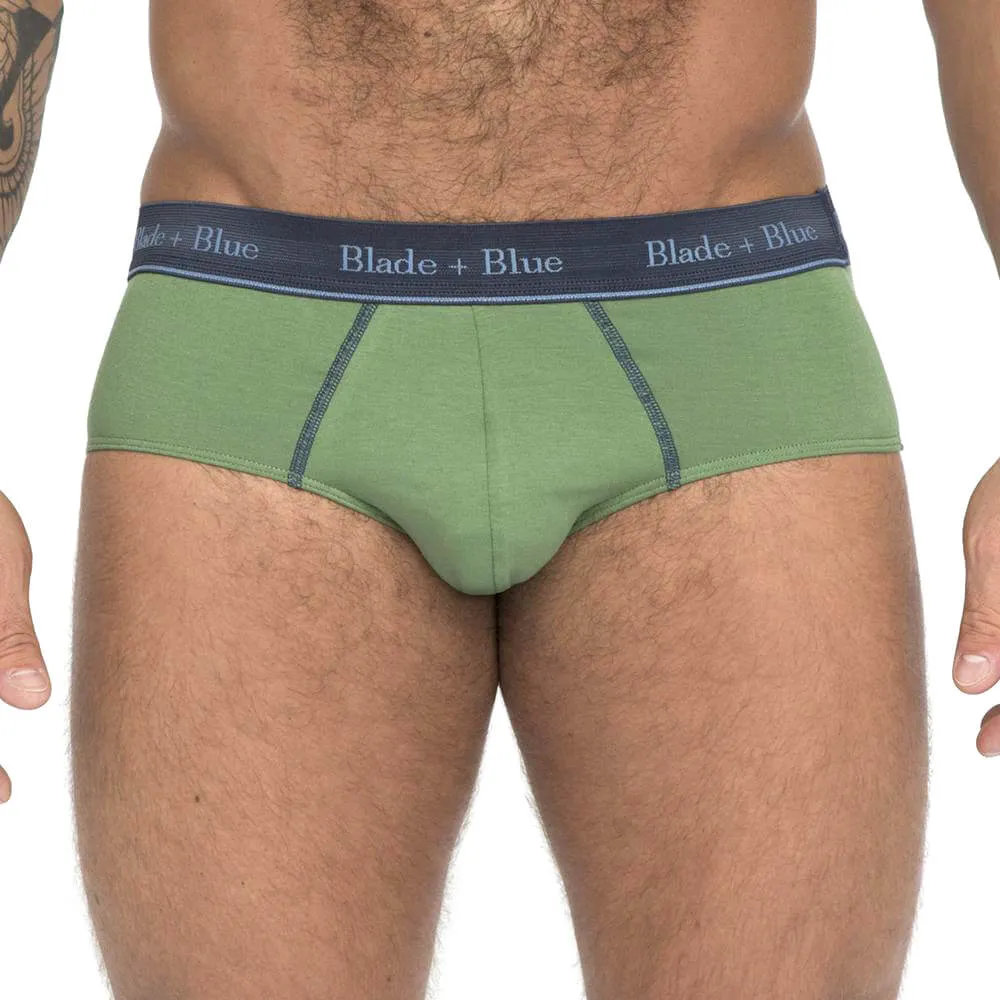 Grassy Green Classic Fit Brief Underwear - Made In USA (Size XL Available)