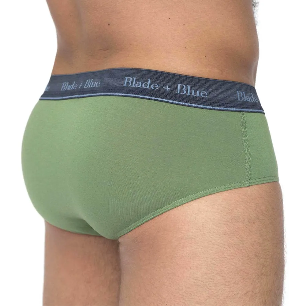 Grassy Green Classic Fit Brief Underwear - Made In USA (Size XL Available)