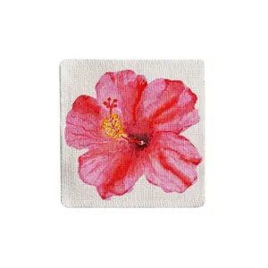 Hibiscus Fabric Coaster