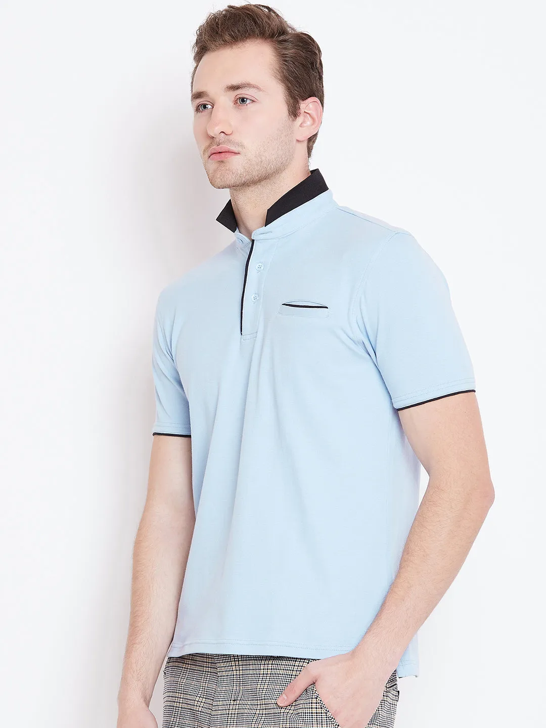 JUMP USA Men Blue Polo T-Shirt