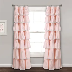 Lace Ruffle Window Curtain Panel