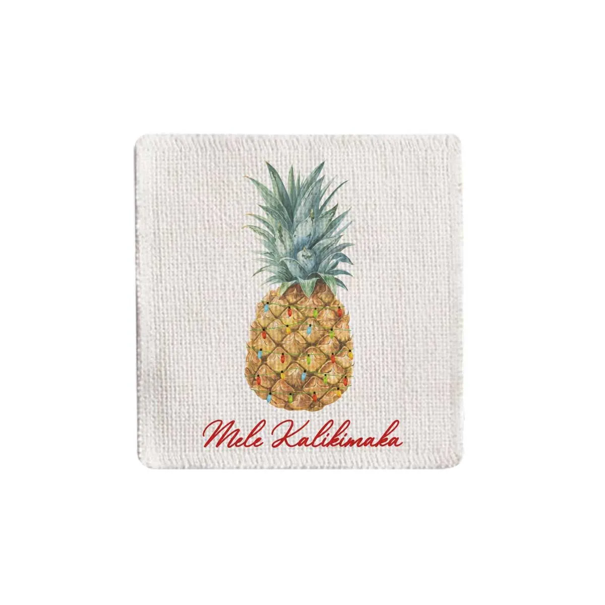 Mele Pineapple with Lights Fabric Coaster