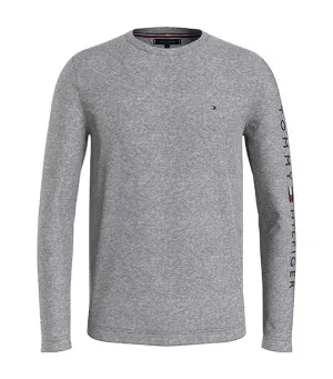 Men's Logo Long Sleeve Tee Light Gray Heather