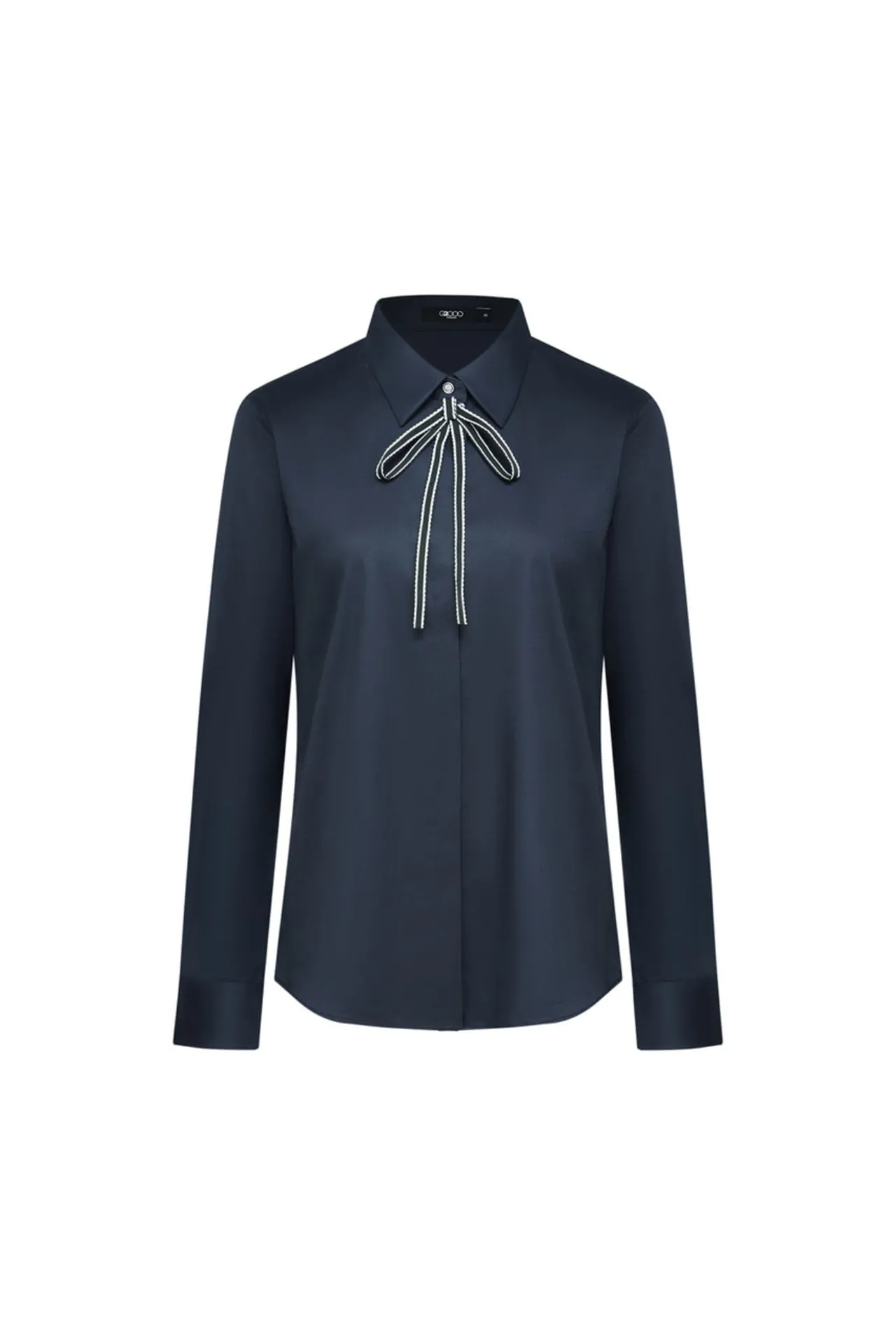 Modal Spandex Twill Shirt with Detachable Tie