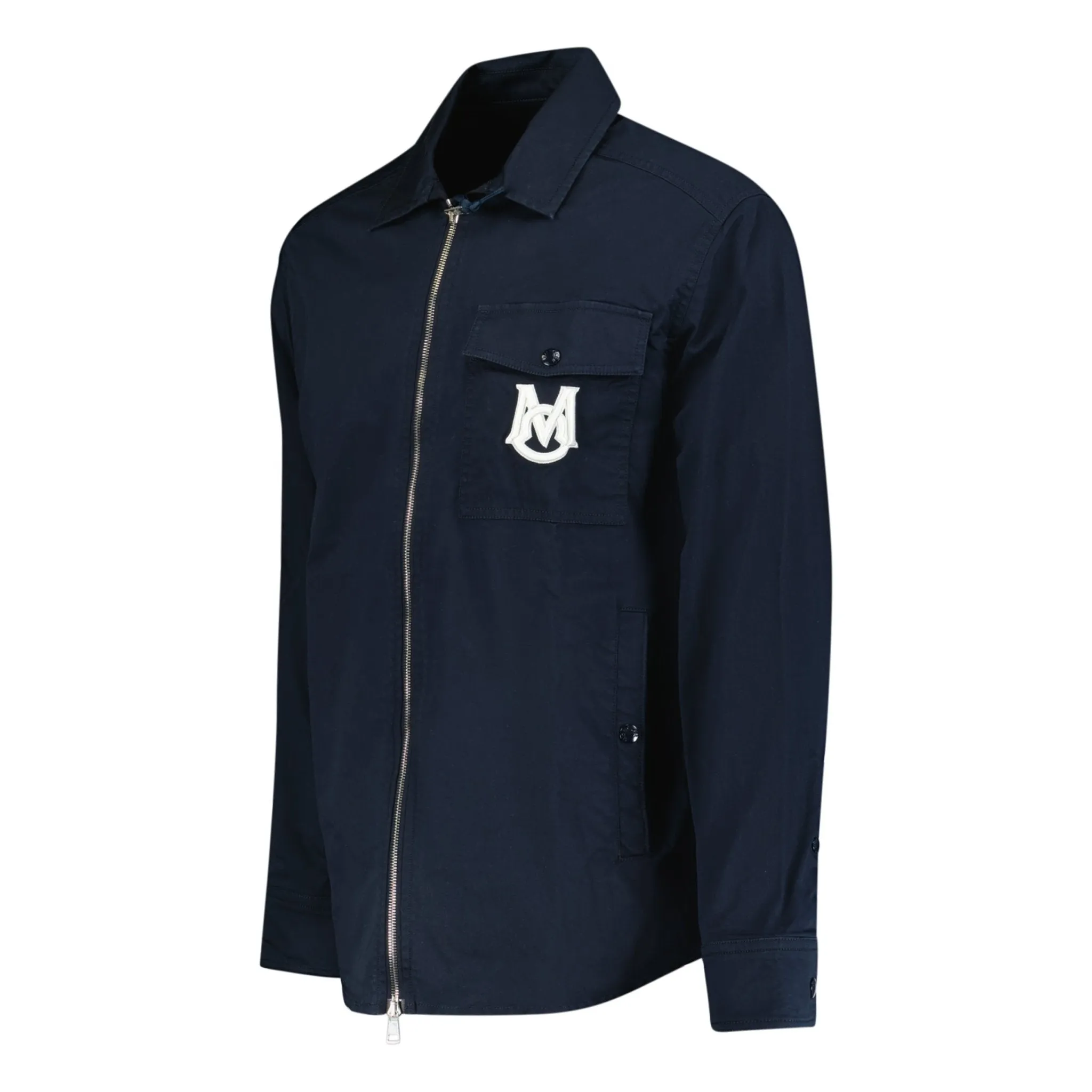 MONCLER M LOGO OVERSHIRT NAVY BLUE