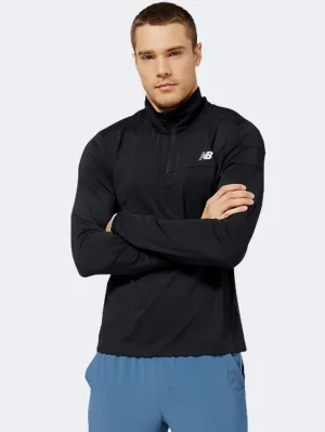 New Balance Accelerate Half Zip Men Training Sweatshirt Black