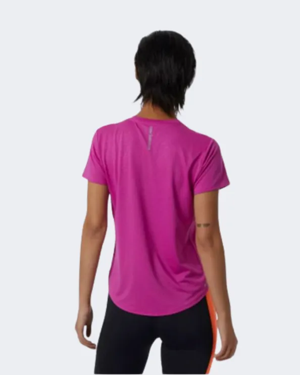 New Balance Accelerate Women Running T-Shirt Magenta Pop