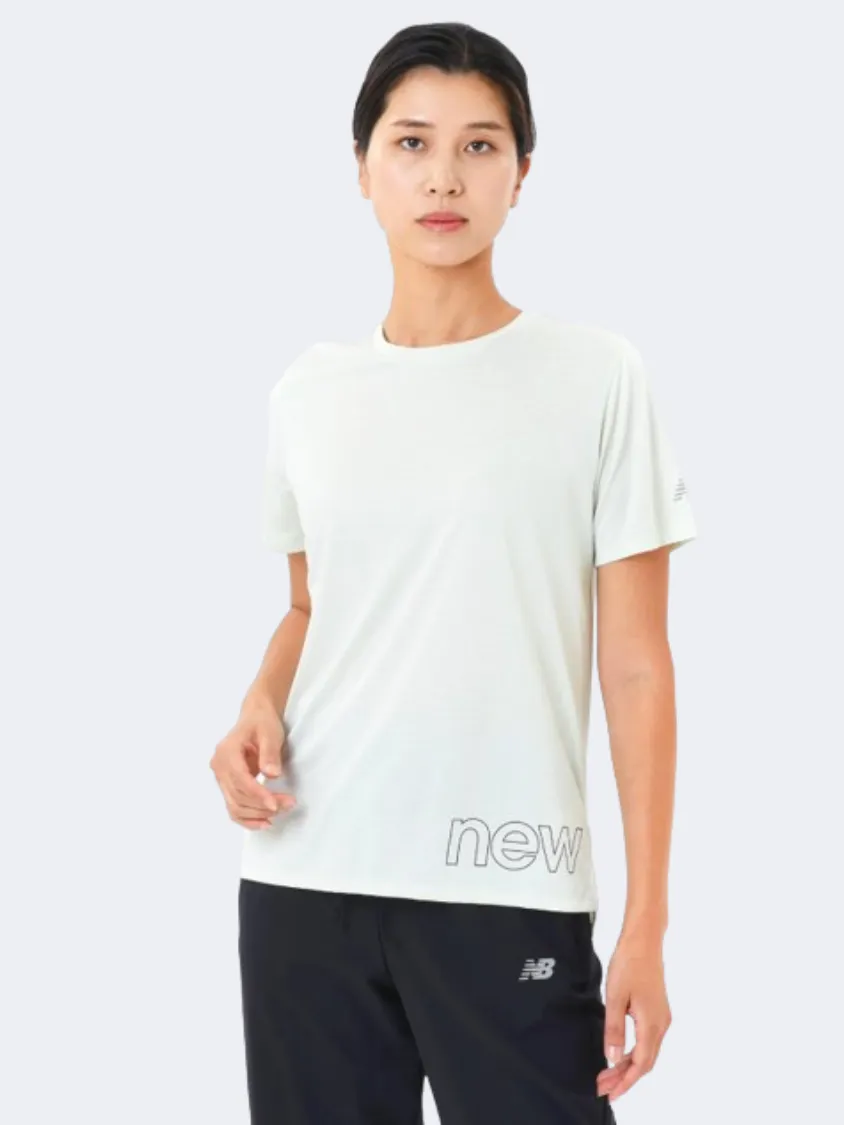 New Balance Sport Essentials Graphic Women Performance T-Shirt Natural Mint