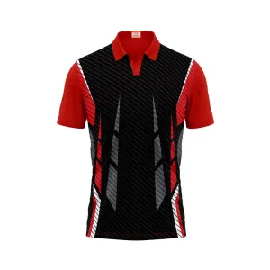 Next Print Customized Polo Neck Red Jersey NPTS103