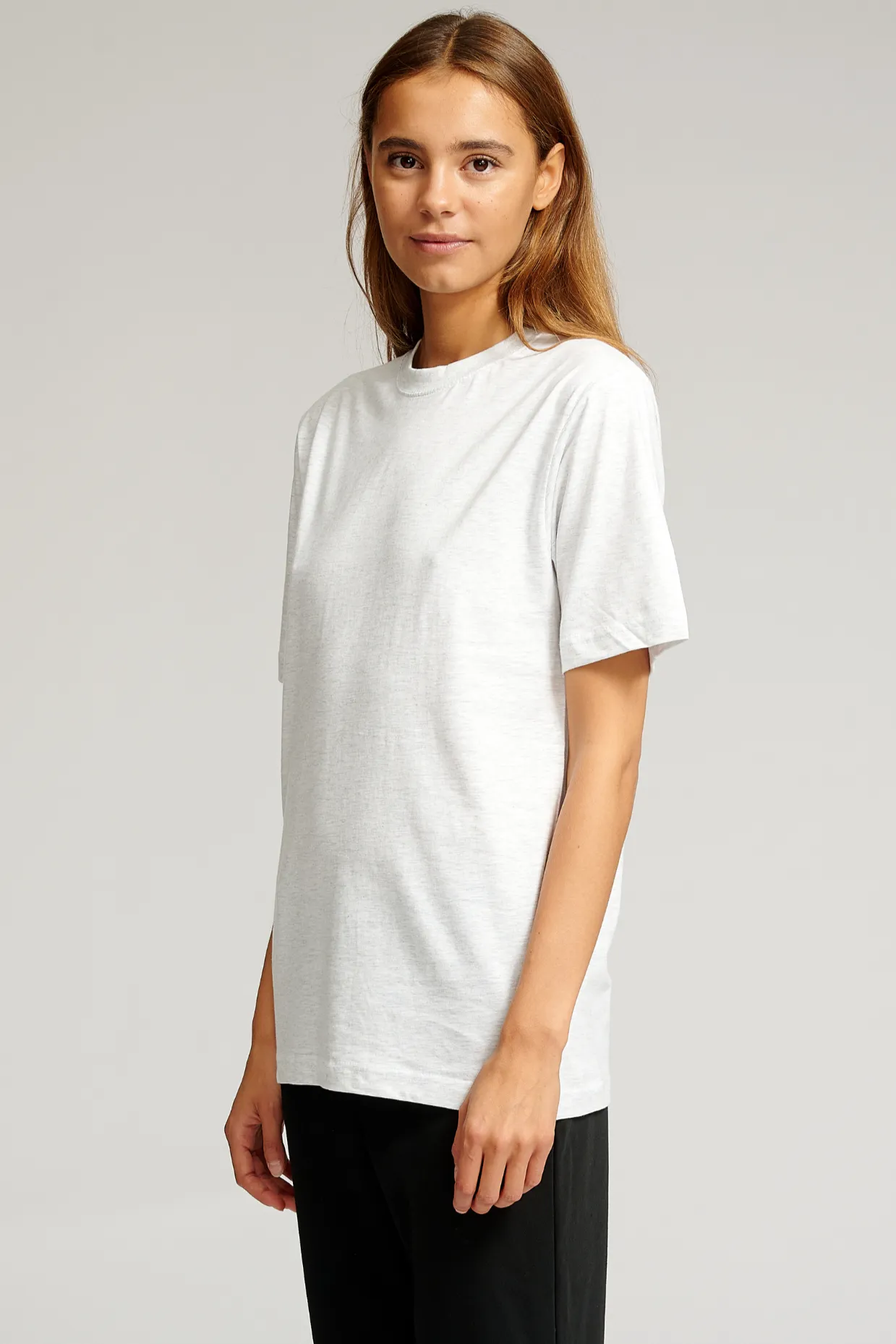 Oversized T-shirt - Light Grey Melange