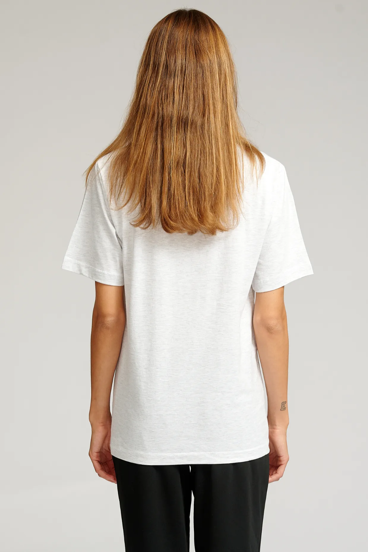 Oversized T-shirt - Light Grey Melange