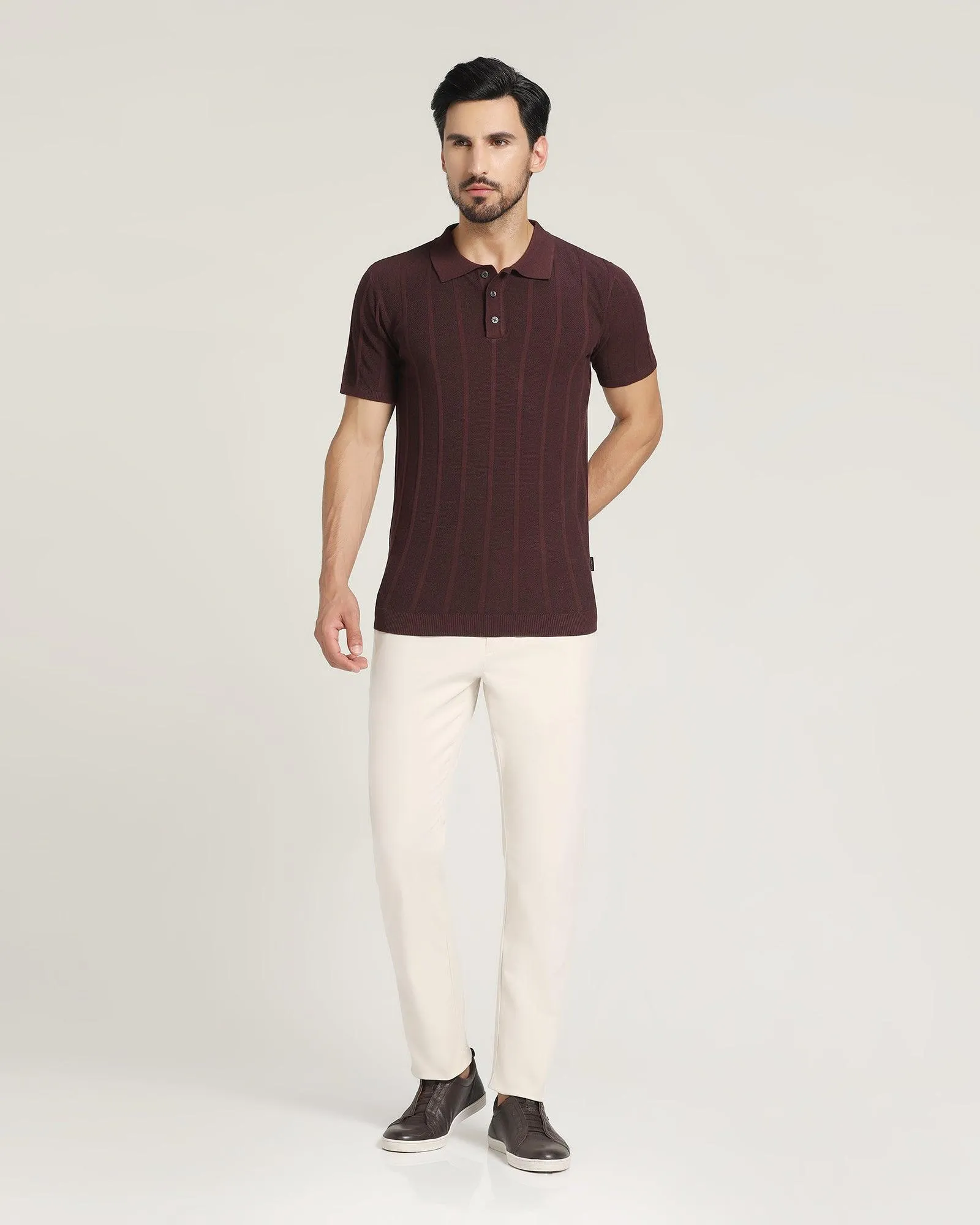 Polo Wine Striped T-Shirt - Juner