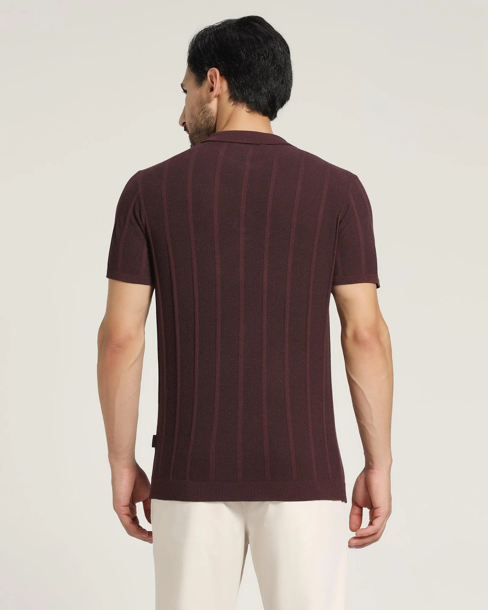 Polo Wine Striped T-Shirt - Juner