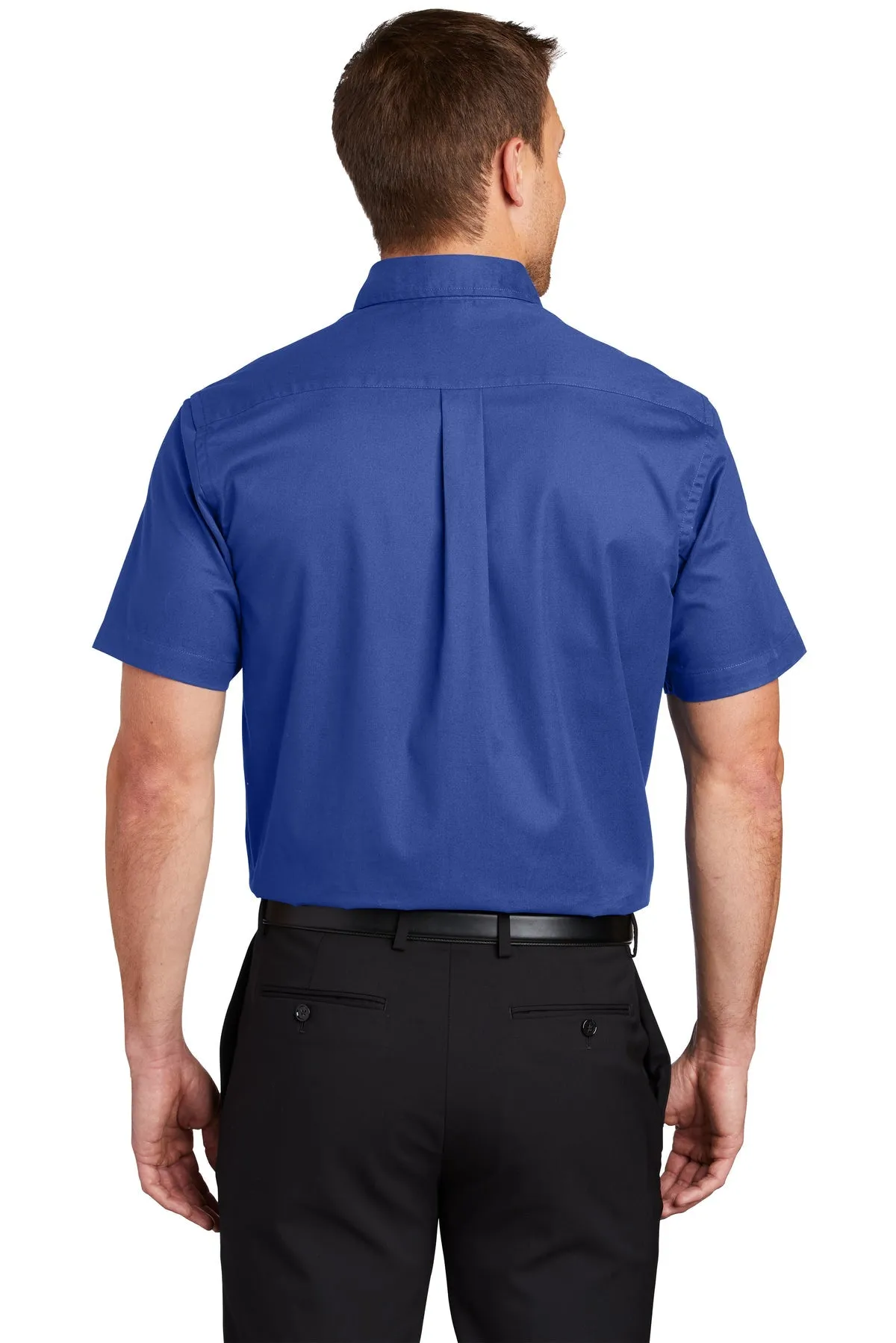 Port Authority Short Sleeve Easy Care Custom Shirts, Royal/Classic Navy