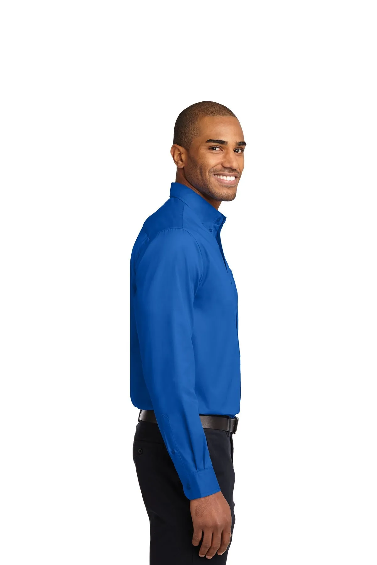 Port Authority Tall Custom Easy Care Shirts, Strong Blue